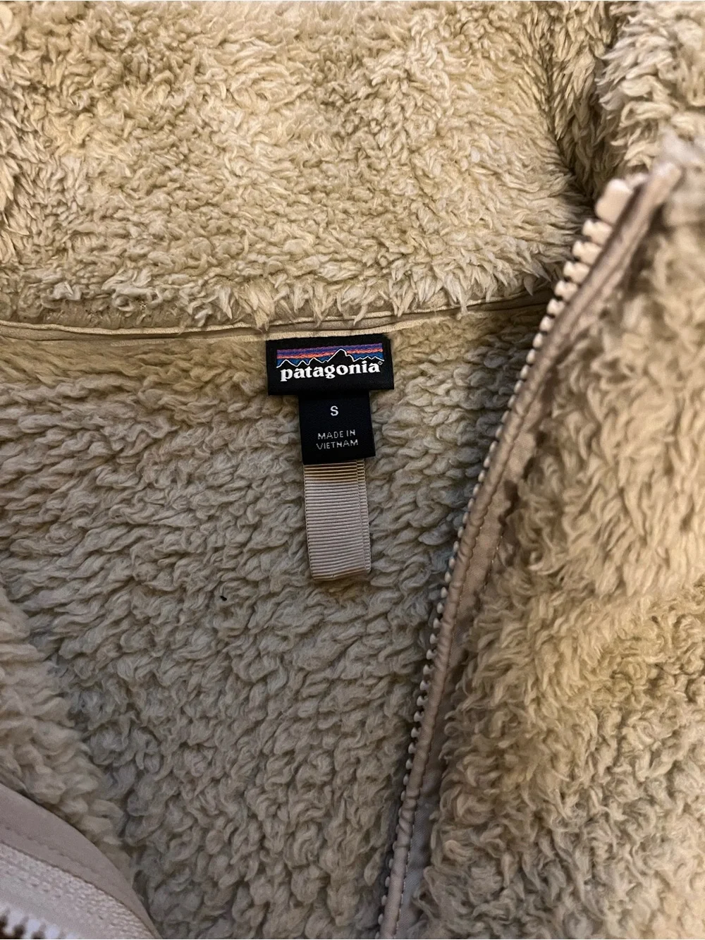 Women’s Patagonia Los Gatos 1/4 Zip Khaki Fleece Jacket Size Small